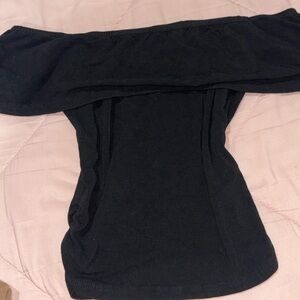 Black Off-Shoulder Tube Top